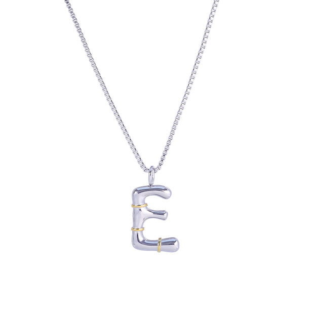 Sphere&Style Two Tone Alphabet Necklace