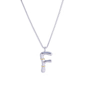 Sphere&Style Two Tone Alphabet Necklace