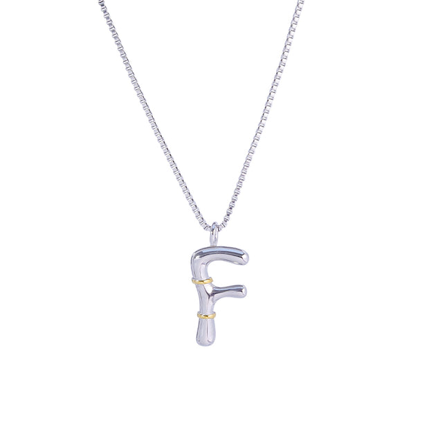 Sphere&Style Two Tone Alphabet Necklace