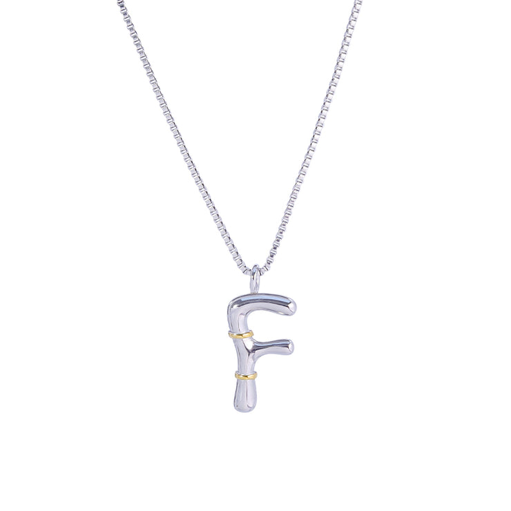 Sphere&Style Two Tone Alphabet Necklace