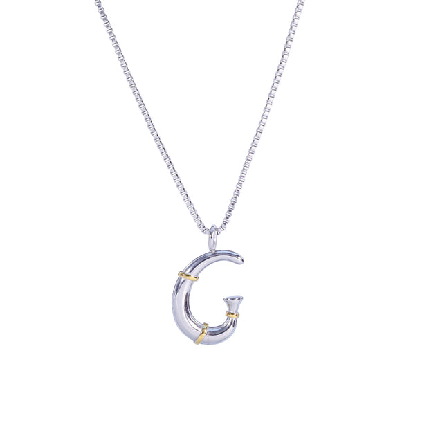 Sphere&Style Two Tone Alphabet Necklace