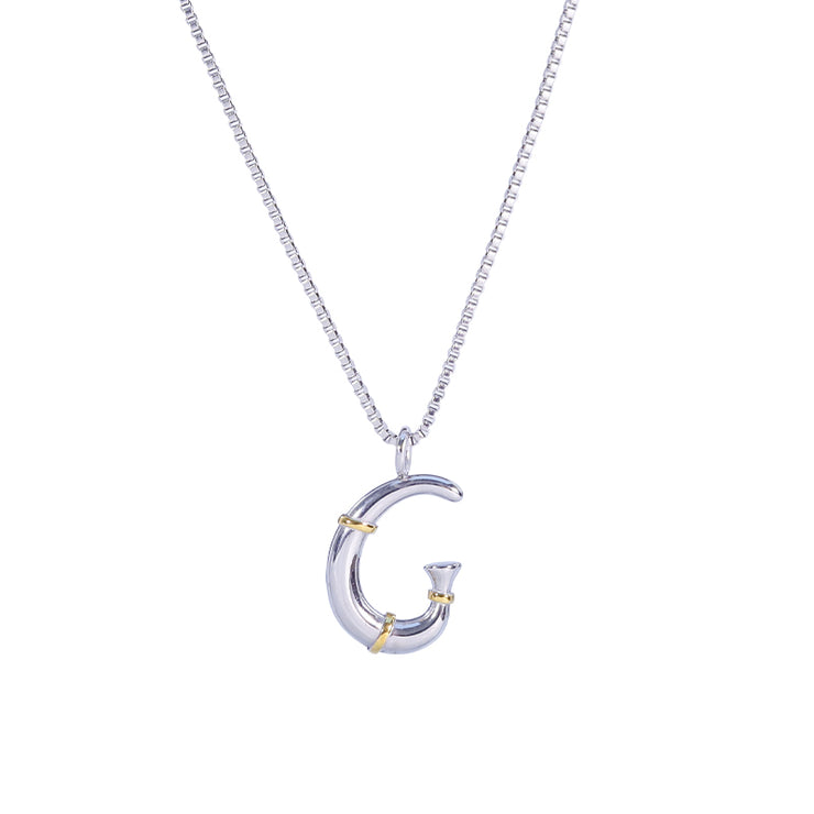 Sphere&Style Two Tone Alphabet Necklace
