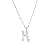 Sphere&Style Two Tone Alphabet Necklace