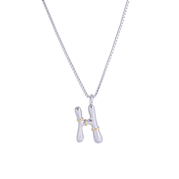 Sphere&Style Two Tone Alphabet Necklace