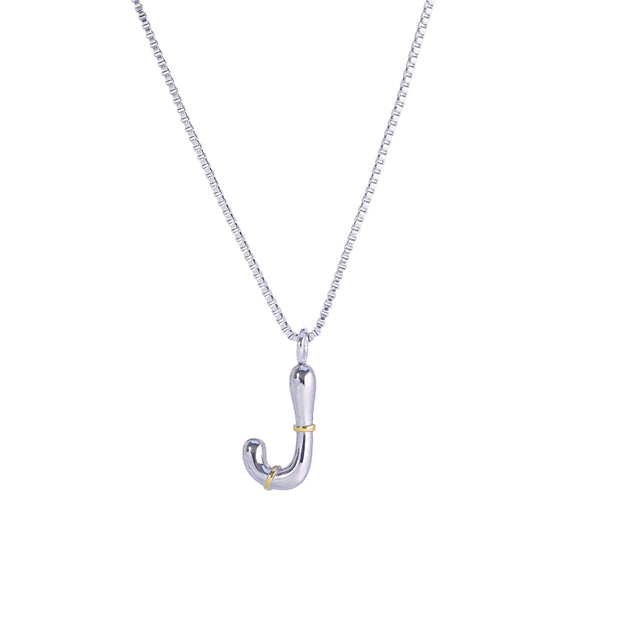 Sphere&Style Two Tone Alphabet Necklace
