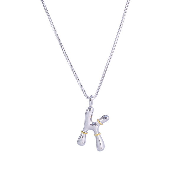 Sphere&Style Two Tone Alphabet Necklace