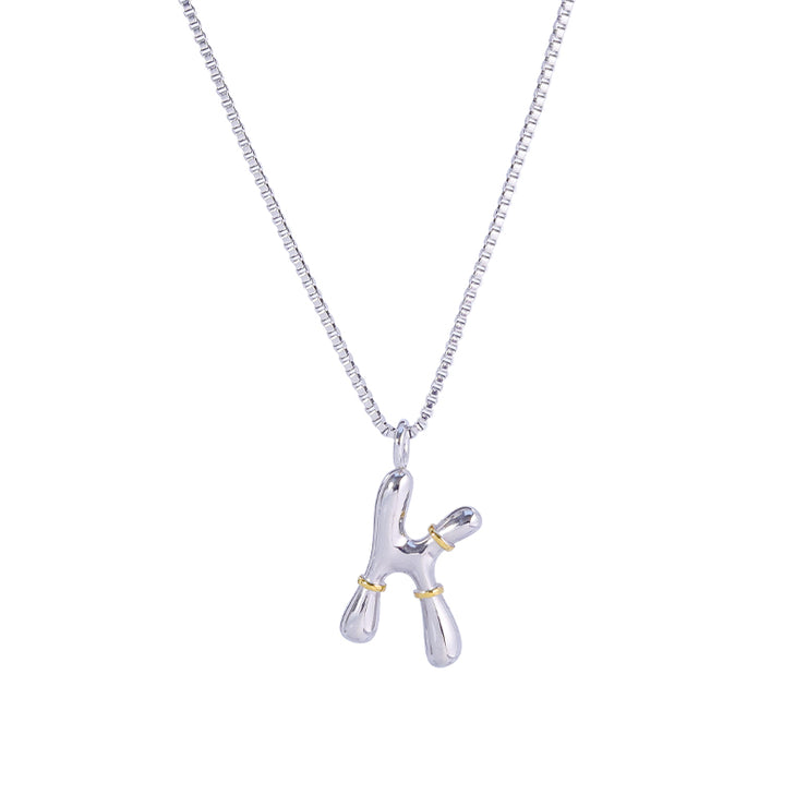 Sphere&Style Two Tone Alphabet Necklace