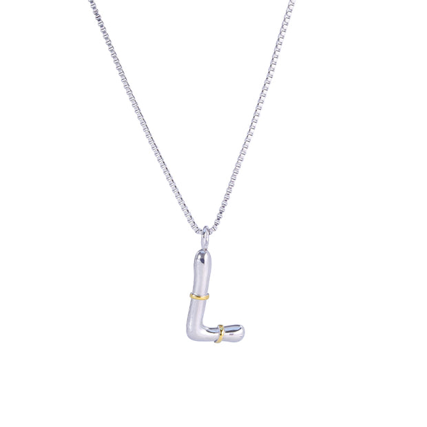 Sphere&Style Two Tone Alphabet Necklace