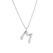 Sphere&Style Two Tone Alphabet Necklace