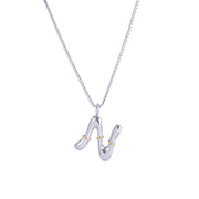 Sphere&Style Two Tone Alphabet Necklace