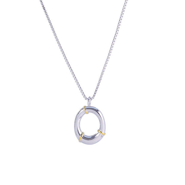 Sphere&Style Two Tone Alphabet Necklace