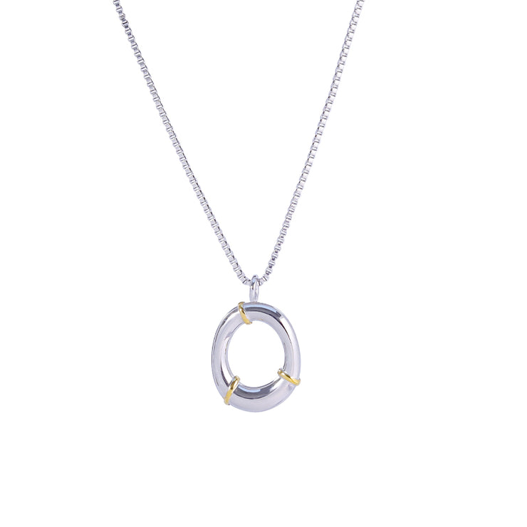 Sphere&Style Two Tone Alphabet Necklace