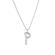Sphere&Style Two Tone Alphabet Necklace