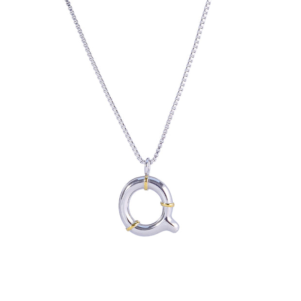 Sphere&Style Two Tone Alphabet Necklace