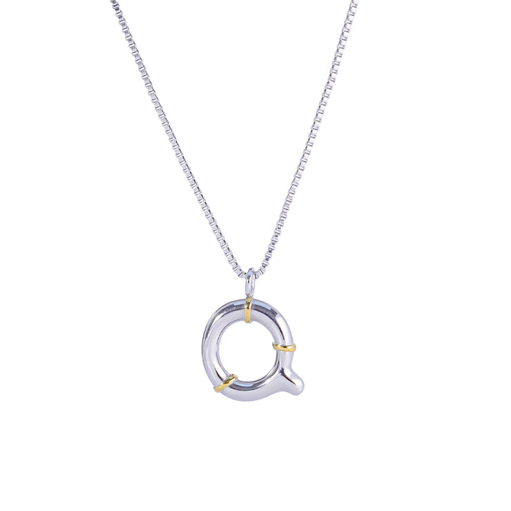 Sphere&Style Two Tone Alphabet Necklace