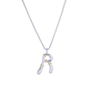 Sphere&Style Two Tone Alphabet Necklace