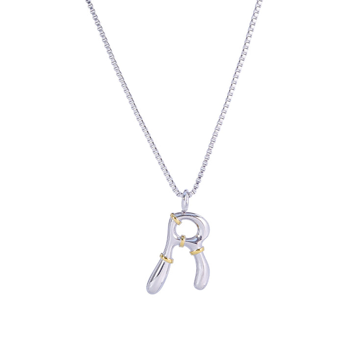 Sphere&Style Two Tone Alphabet Necklace