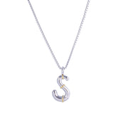 Sphere&Style Two Tone Alphabet Necklace