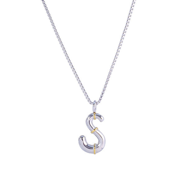 Sphere&Style Two Tone Alphabet Necklace
