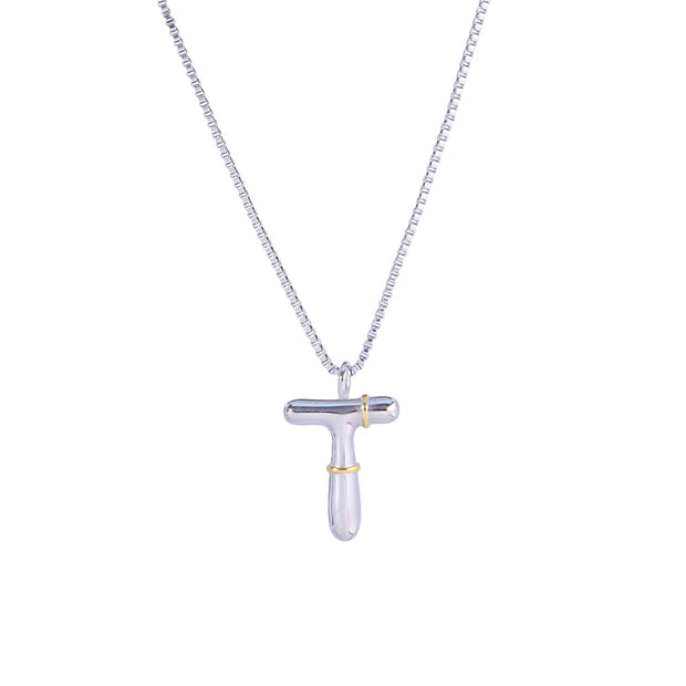 Sphere&Style Two Tone Alphabet Necklace