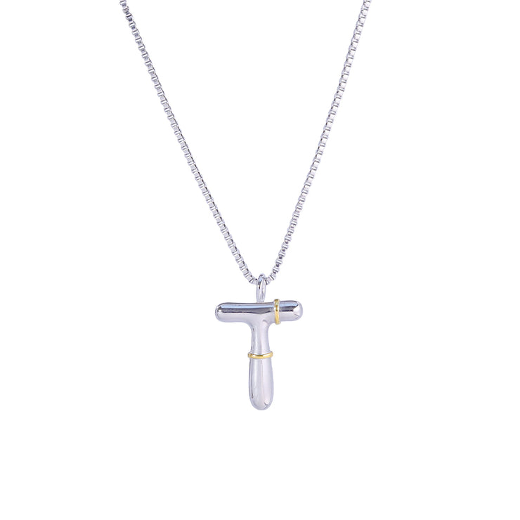 Sphere&Style Two Tone Alphabet Necklace