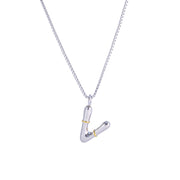 Sphere&Style Two Tone Alphabet Necklace