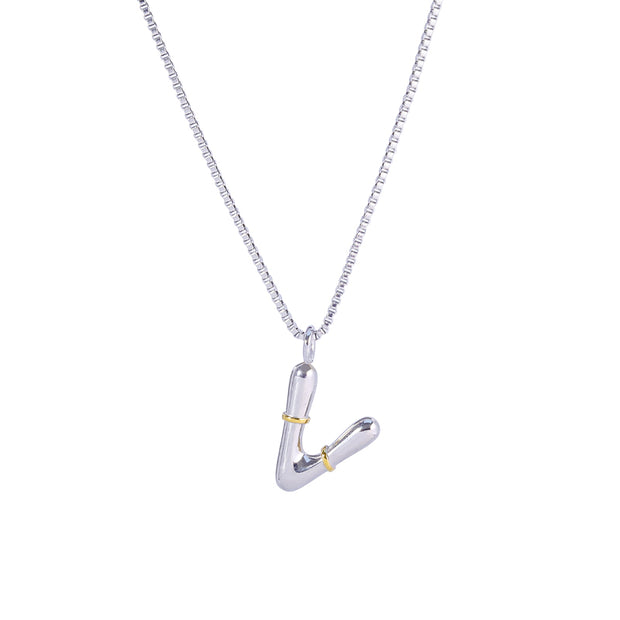 Sphere&Style Two Tone Alphabet Necklace