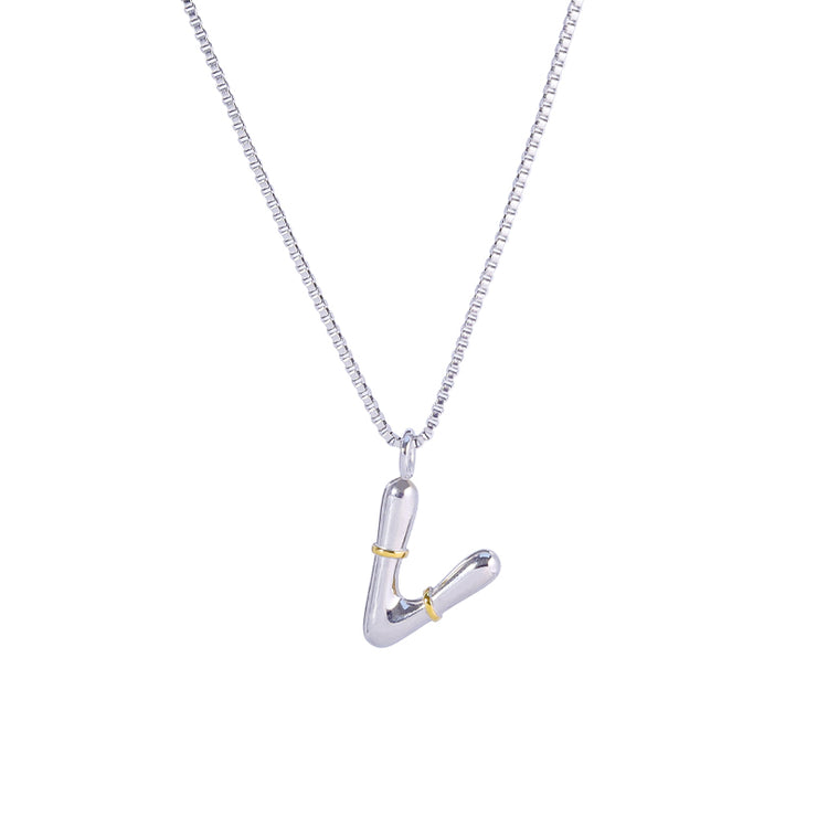 Sphere&Style Two Tone Alphabet Necklace