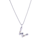 Sphere&Style Two Tone Alphabet Necklace