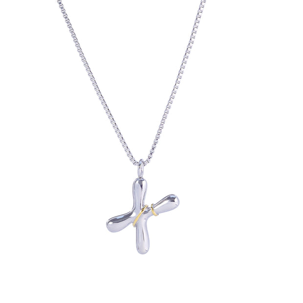 Sphere&Style Two Tone Alphabet Necklace
