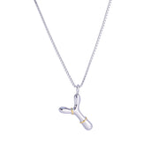 Sphere&Style Two Tone Alphabet Necklace