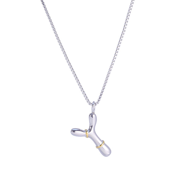 Sphere&Style Two Tone Alphabet Necklace