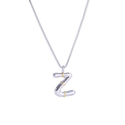 Sphere&Style Two Tone Alphabet Necklace