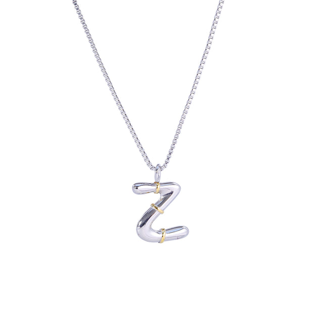 Sphere&Style Two Tone Alphabet Necklace